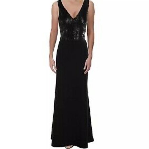 NWT Ralph Lauren Zorea Sequin Gown Dress Maxi - Picture 1 of 12